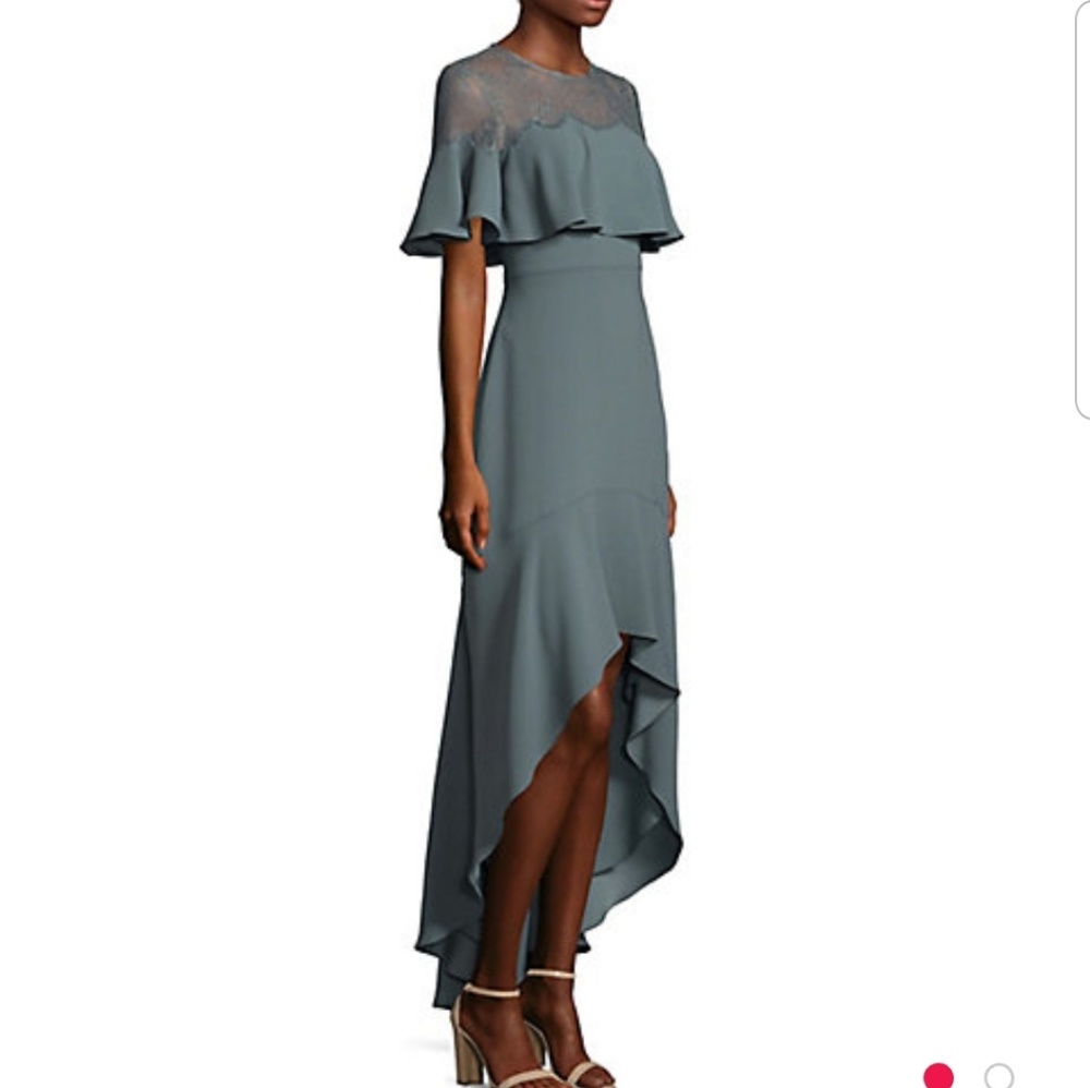 ❤BCBGMAXAZRIA Barbara High-Low Ruffle Gown - Picture 3 of 8